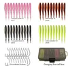 Hersteller Großhandel Scissortail Forktail Fisch 61 Zweifarbiger Weichköder Soft Worm Road Subbait Bionic Bait plus Kurbelhakenköder