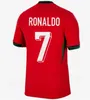 Maillots de football de la Coupe d'Europe 2024 Portugal RONALDO Bruno FERNANDES Portuguesa ANDRE SILVA Joao Felix BERNARDO DIOGO R. LEAO PEPE maillot de football à domicile Hommes Kits Enfants