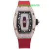 Orologio da polso automatico in cristallo Orologio da polso RM Collezione da donna Rm07-01 Nuovo fiocco di neve con diamanti in oro rosa 18 carati