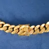 Maßgeschneiderte Herren-Halskette aus 18 mm dickem 10-karätigem 14-karätigem Gold mit kubanischem Gliederarmband in Miami-Form für Männer