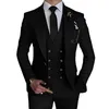 Costumes pour hommes 2024 Mode Hommes Loisirs Boutique Business Couleur Solide Costume De Mariage Manteau Pantalon Gilet 3 Pcs Ensemble Robe Blazers Veste Pantalon