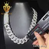 Fashion Jewelry 25Mm Link Hip Hop Chain Sterling Sier Moissanite Diamond Cuban Link Necklace