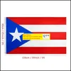 Bandera nacional de Puerto Rico Banderas colgantes Banderas Bandera de poliéster Interior al aire libre Decoración grande BH3994 Entrega de gotas 2021 Festivo ZZ