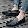 Sıradan Ayakkabı Yüksek kaliteli timsah deri erkekler moda moda düz-tabakalı beyaz klasik slip-loafers