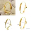 Bangle Boy Girls Gold Color Bangles For Baby Child 3-10 Years Old Arab/Ethiopian Bridal Wedding Bracelets /Party Drop Delivery Dhedk
