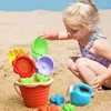 Игра с песком, водные развлечения, пляжный игровой набор с песком, 10 шт., портативный набор пляжных игрушек, летний набор ведра с песком и лопатами, формы для песка, игрушки для песочницы, дорожные игрушки из песка 240321