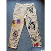 Pantalones para hombre 23ss estilo vintage dibujos animados animal impresión iti mano carga hombres mujeres pantalones gota entrega ropa ropa otfxu