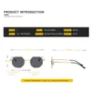 Lunettes de soleil rétro mode octogone femmes polygone métal petit cadre lunettes de soleil hommes Design Vintage 2024