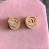 316L Stainless Steel small shell letter G stud Earring 18k rose Gold Silver studs Earrings Women men Wedding Party love Jewelry never fade