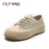 SCARPE CXJYWMJL Sneaker da donna in pelle genuina Sneaker Spring Scarpe vulcanizzate casual Ladies Autunno Spesso Spettame retrò