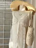 Basic Casual Dresses Retro Embroidery Lace Slim Women Suspender One-Piece Ruffle Decoration Zipper Fe V-neck Ankle-Length Halter Dress 2023 NewC24315