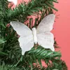 Party Decoration 6pc Simulation Feather Fake Butterfly Wedding Pography White Balcony Pastoral Home Ddragon Flower Pot