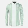 メンズカジュアルシャツ2024スタンドカラーシャツ春と夏の長袖ハワイアンプラスサイズTシャツS-6XL