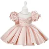 Robes de fille de fleur de bijou rose doux robes d'anniversaire de fille jupe de fête de fille robe de tous les jours vêtements de fête pour enfants SZ 2-12 D321085