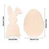 Party Decoration Easter Wooden Crafts DIY Blank Wood Signs Ornaments Blocks For Girl Boy