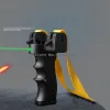 Verktyg Kraftfull Slingshot harts Catapult Dual Laser Sight With Rubber Band High Precision Shooting Outdoor Sports Hunting Tool 2019 NYTT