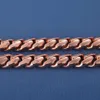 Collana da uomo fatta a mano da uomo 11 mm S Sier 10K 14K in oro massiccio rosa Miami Cuban Link Chain Bracciale per uomo