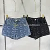 Kobiety dżinsowe krótkie spodnie projektanckie litery Jacquard Shorts Summer Seksowne ciasne dżinsy oddychające spodnie dżinsowe