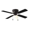 Ventilatore da soffitto per interni Mainstays Her da 42 pollici con kit luce, nero, 4 pale, flusso d'aria inverso