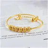 Bangle Boy Girls Gold Color Bangles For Baby Child 3-10 Years Old Arab/Ethiopian Bridal Wedding Bracelets /Party Drop Delivery Dhedk