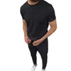 Tute da uomo Estate traspirante in due pezzi Jacquard snocciolata T-shirt Pantaloni Tute sportive Uomo Funky Tute Giacca gessata