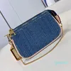 Designer Wallet Denim Key Coin Purse Zipper Long Short Wallets Handbag Blue Classic Ladies Travel Wallet Clutch Purse