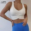 BHs Meerjungfrau Kurve Falten Sport BH Damen stoßfest gerafft läuft schnell trocken YShaped Weste Fitness Training Yoga BH Weste S3XL