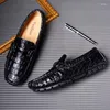 Casual Shoes 2024 Man Fashion Leather Men's Business Office Formal Dress Wedding Men Driving Retro Loafers