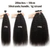 Extensions Kinky Straight Microlinks Extensions de cheveux cheveux humains naturel noir kératine I Tip Nano anneau Extension de cheveux perles de Silicone 50 g/ensemble