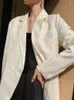 Costumes pour femmes 2024 printemps été en Jacquard costume manteau pour ample luxe Style haut décontracté élégant Blazer solide mode vêtements