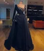 本物のサンプルエレガントな夜のフォーマルドレス2018 Zuhair Murad Muslim Dress Abaya Long Dubai Kaftan Prom Dresses Side Cuts5376707