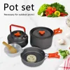 Kookgerei Sets 10st Ketel Picknick Barbecue Camping Koekenpan Set Draagbare Outdoor Rugzak Wandelen Kookpotten Apparatuur