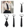 Bow Ties Clip Closure Neck Tie For Lazy Person Business Wedding Party Costume Simple N7YD