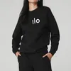aloyogaEinfarbiger Pullover mit Rundhalsausschnitt, Sportbekleidung für Herren und Damen, Yoga-Jacke, Langarm-Pullover und Fleece-Pullover im Designer-Stil