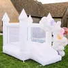 Kids bounce house white Bouncy Inflatable Wedding Bouncer Jumping Adult Bouncer Castle for Party with blower free air shipping