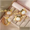 Dangle Lustre Boucles d'oreilles S925 Sterling Sier Naturel Hetian Blanc Jade Mignon Petit Crabe Oreille Boucle D'oreille Style Élégant Et Ethnique Luc Ot3Oq