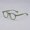 Sonnenbrillenrahmen Hohe Qualität Vintage Acetat Runde Brillengestell für Männer Frauen Optische Myopie Designer Brillen