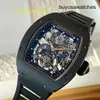 Athleisure Watch RM Wristwatch Montre RM17-01 Hollow Ceramic Tourbillon Mens Fashion Leisure Sports Machinery Watch