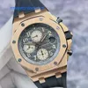 Crystal AP nadgarstek zegarek Royal Oak Offshore Series 26470or Mens Watch 18K Rose Gold Timer 42 mm Automatyczny zegarek mechaniczny