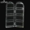 Cancella Clear 120/180/240/360 fori Orecchini in plastica per borchie Visualizzazione Piegatura pieghevole Gioielli Orenatura Porta del display Porta per prigioniera