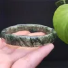 Link Bracelets 11MM Natural Green Rutilated Quartz Bangle Crystal Reiki Healing Stone Fashion Jewelry Gifting Gift For Women 1pcs