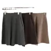 Women's Shorts Wool High Waisted Slim Cropped Pants Solid Color Knitted