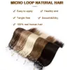 Extensions de cheveux naturels, choix riches, Micro boucle, 1 g/s, reflets, Micro anneau, perles, ligne de pêche, Extensions de cheveux, 613 #