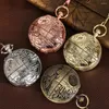 Pocket Watches Punk Retro Musical Watch Men's Fob Chain Pendant Clock Antique Style Stor storlek Musik Display Timepiece Gifts