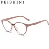 Zonnebril Feishini Windows Computerbril Vrouwen Cat Eye Retro Stralen Straling Gamin Brillen Frames Anti Blauw Licht Optisch