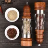 Creatieve 8 Vuurtoren Spice Pepermolens Handmatig Zout En Maalmachine Kruiden Grinder Graan Moutmolen Hout Acryl 230308