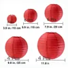 Autres fournitures de fête d'événement 28 pcs 5 tailles année chinoise lanternes de papier rouge décoratives lanterne ronde japonaise pour la fête du printemps nous Dhvvd