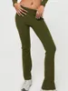 Pantalon de deux pièces pour femmes Femmes 2 tenues de l'épaule à manches longues en tricot Crop Tops Set Sweatsuit Slim Fit Lounge Ensembles Survêtement