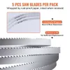 BENTISM Band Saw Hine Blade for Cutting Meat Bone 65"x0.63"x0.02" Carbon Steel 5 PCS