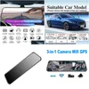 Car Dvr Car Dvrs 10 pouces Caméra de rétroviseur pour Dvr 3 en 1 Cam Wifi Gps Enregistreur vidéo de conduite Vue avant et arrière Boîte noire Drop Otwa9